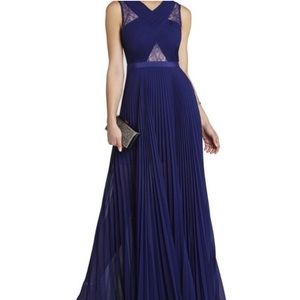 Bcbg blue gown with lace